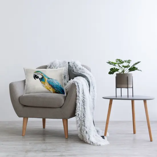 Stupell Industries Polly Parrot Portrait Indoor Pillow, 14 x 7 x 20 {2}