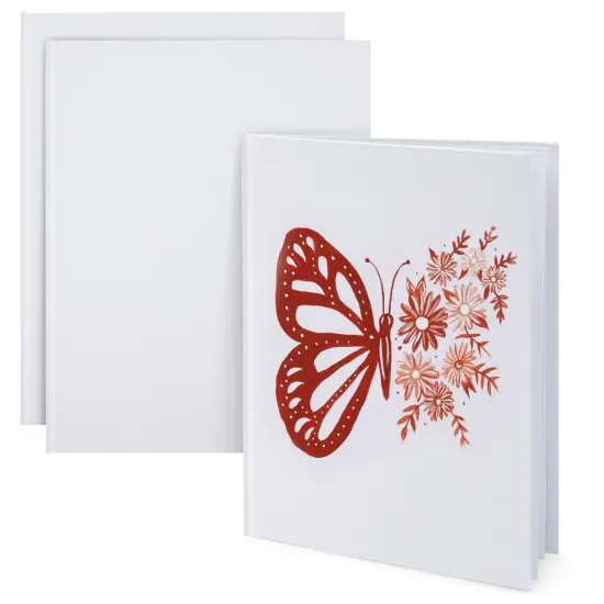 3 Pack 8.5x11 inch White Blank Hardcover Books for Kids to Write Stories, Unlined Scrapbook and Journal - 18 Sheets/36 Pages Each {2}