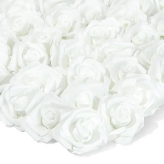 Juvale 100 Pack White Artificial Flowers - 3 Inches, Fake Carnations for Wedding, Bridal Shower & Valentine's Day Decorations, Arts and Crafts {1}