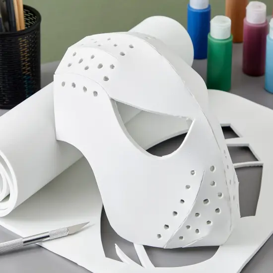 Bright Creations 5mm EVA Foam, Craft Foam Sheet, Halloween Costumes, and Decorations, Project Foam, Cosplay Supplies, High Density 100 kg/m3 White EVA Foam Roll for DIY Projects, 14 x 39 inches {2}