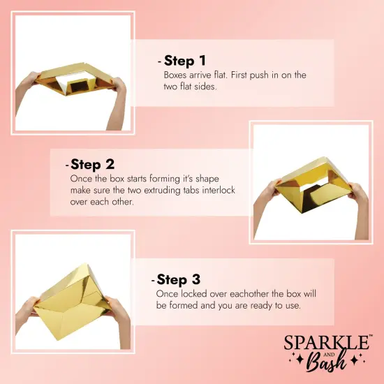 Gold Gift Boxes for Bridesmaid Proposal, Bridal Shower Party Favors (15 Pack) {4}