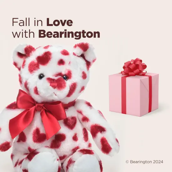Bearington Lil' Cutie The Valentine's Plush, 14 Inch Teddy Bear Stuffed Animal, For Ages 3-14 White {5}
