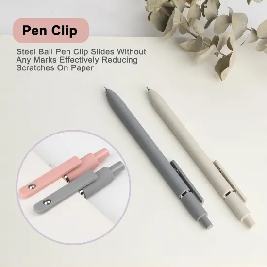 Gel Pens - 6Pcs 0.5mm Fine Point Smooth Writing, Black Gel Ink Pens for Journaling Note Taking, Cute Aesthetic Office School Supplies Gifts for Women(6pcs Morandi) {4}