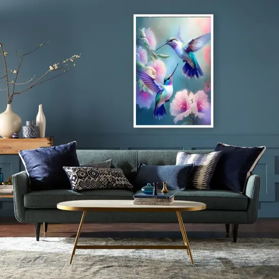 Hummingbird Diamond Painting Kits for Adults, Easy Birds Diamond Art Kits for Beginners, 5D Diamond Painting for Adults, DIY Full Round Drill Gem Arts and Crafts {2}