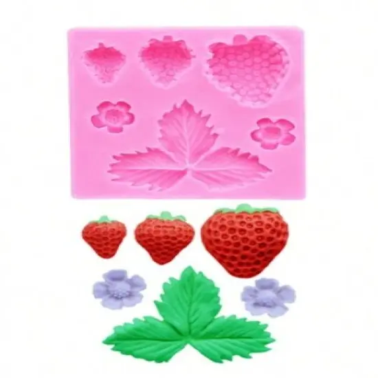 Strawberry Silicone Molds Flower Leaf {4}