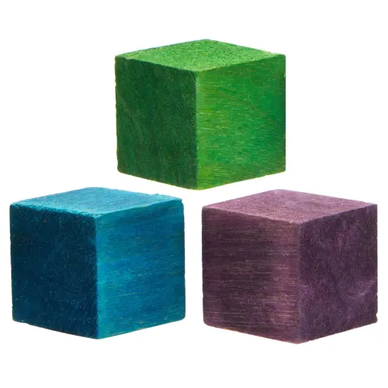 100-Piece Wooden Blocks for Crafts, Colorful Small Cubes (6 Colors, 0.6 In) Multicolor {7}
