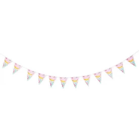 Mermaid Party Banners for Girls Birthday (11 ft, 3 Pack) Pink {6}