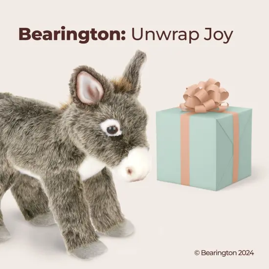 Bearington Pedro Plush Donkey Stuffed Animal, 12 Inches, For Ages 3-14 Grey {5}