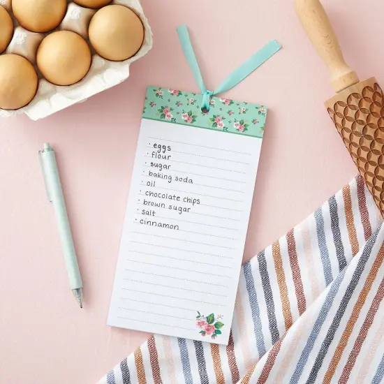 6-Pack Magnetic Notepads for Refrigerator - Floral Shopping List, To-Do, Memo, Scratch Pads (4x8 In, 60 Sheets Each) White {3}