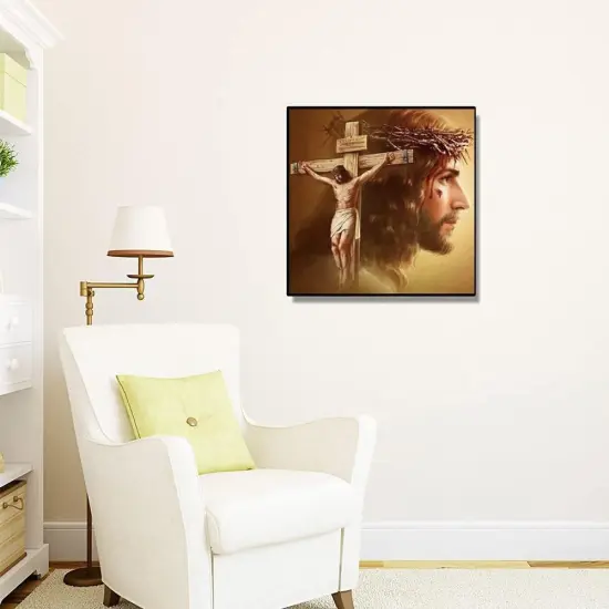 5D Diamond Art Painting for Adults and Kits Full Drill Religion Jesus 12x12 Inch Round Drill Diamond Art Perfect for Relaxation and Home Wall Decor {3}