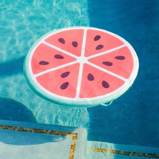 Sun Disc Watermelon Pool Lounger Floats - 2024 Upgrade - Self-Inflating Expanding Memory Foam Pool Float {4}