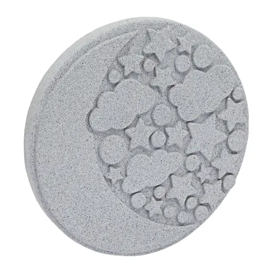 11-Piece 10-Inch Paint-Your-Own Moon and Stars Stepping Stone Kit - Includes 1 Moon and Stars Stone, 8 Pots with 10ml Acrylic Paint Each, and 2 Brushes for Yard Walkway Decorations Multicolor {7}