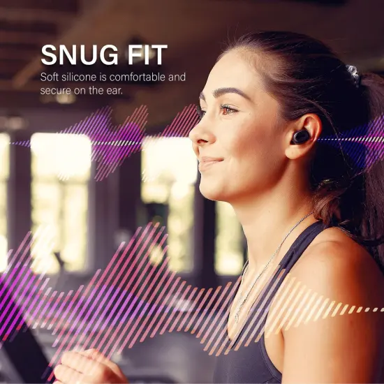 3 Pairs EarBuds Tips Covers Ear Tips Replacement, 4.5-5.5mm, with Storage Box, Small, Black {6}