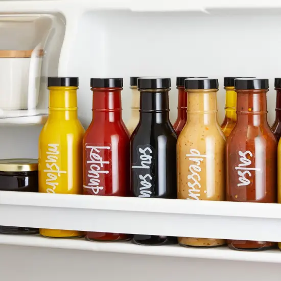 Talented Kitchen 158 Pantry and Refrigerator Labels for Glass Kitchen Containers - Preprinted White Script on Clear Stickers for Fridge, Freezer, Pantry Organization (Water Resistant) {3}