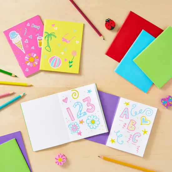 48 Pack Unlined Pocket Size Notebook, Blank Books for Kids To Write Stories Bulk Set, 6 Colors (4.3 x 5.5 In) {5}