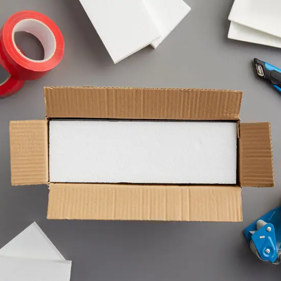 6 Pack White Foam Sheets 1 Inch Thick, Polystyrene Rectangle Blocks for DIY Crafts, Art Supplies, Packing (12x4 Inches) {3}