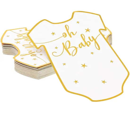 Baby Shower Predictions and Advice Cards, 50 Pack, Gold Foil, 5 x 7 in {4}