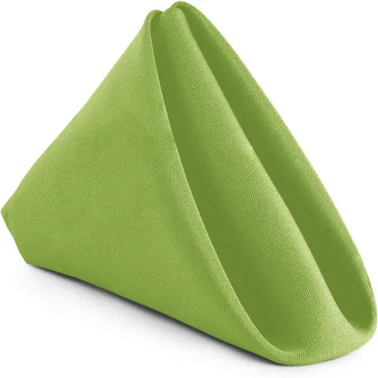 Cloth Napkins - 17 x 17 Inch Apple Green Dinner Napkins - Set of 12 Soft & Absorbent Washable Fabric Cloth Table Napkins {3}