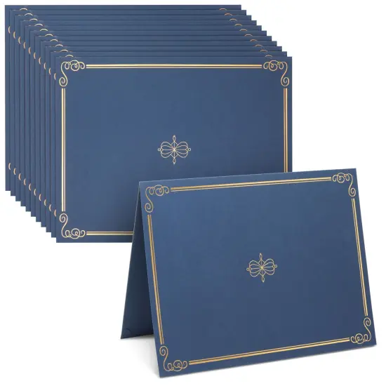 24-Pack Navy Blue Award Certificate Holders - Bulk Certificate Holders for Graduation, Diploma, Employee Appreciation, Certifications (fits 8.5x11) {1}