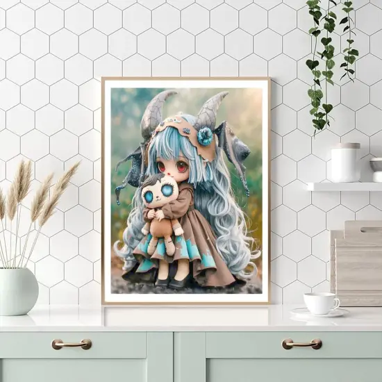 Gothic Diamond Art Painting Kits for Adults,Goth Diamond Painting Kits for Beginners,5D Full Drill Diamond Dots,Gem Art Crafts for Adults Wall Decor {2}