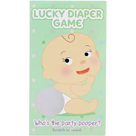 60 Pack Baby Shower Scratch Off Game Cards, Lucky Diaper Game Lottery Raffle Party Supplies for Boys or Girls, Gender Neutral {4}