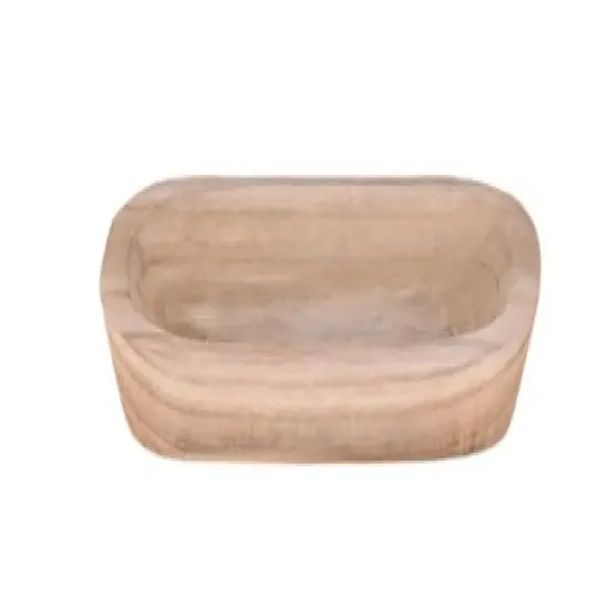 Natural Paulownia Oval Tray &ndash; Rustic 11.75" Decorative Wood Bowl for Shelf, Entryway, or Table Centerpiece-AW983331 {1}