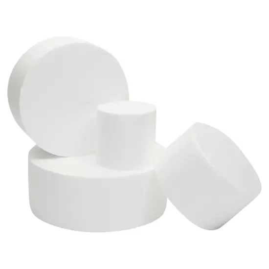 4 Tier Round Foam Cake Dummy Set, 4" 6" 8" 10" Fake Wedding Cake Dummies for Display, Decorating, 14.4" Tall Dummies (White) {5}