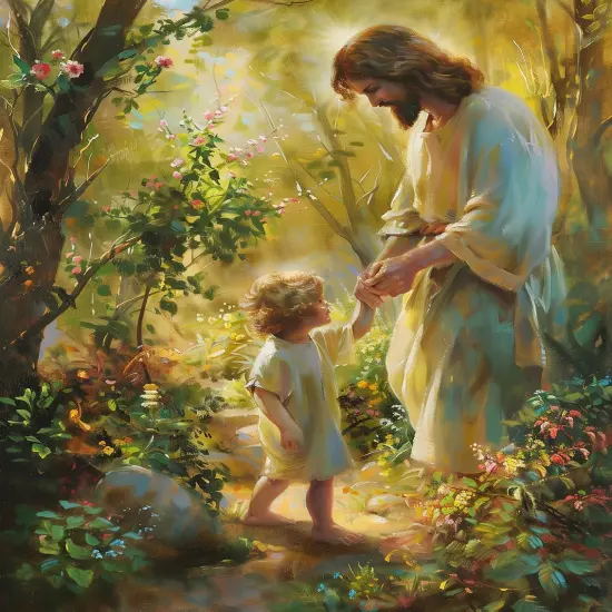 Jesus Paint by Numbers for Adult, Paint by Number Prayer Forest, Paint-by-Number Kits DIY Painting Kits On Canvas Religious Spirit Paint by Number for Adults,Frameless 16 x20 Inch {3}