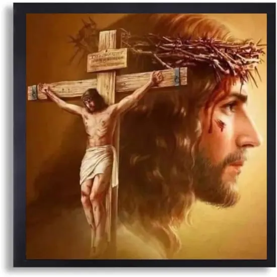 5D Diamond Art Painting for Adults and Kits Full Drill Religion Jesus 12x12 Inch Round Drill Diamond Art Perfect for Relaxation and Home Wall Decor {2}