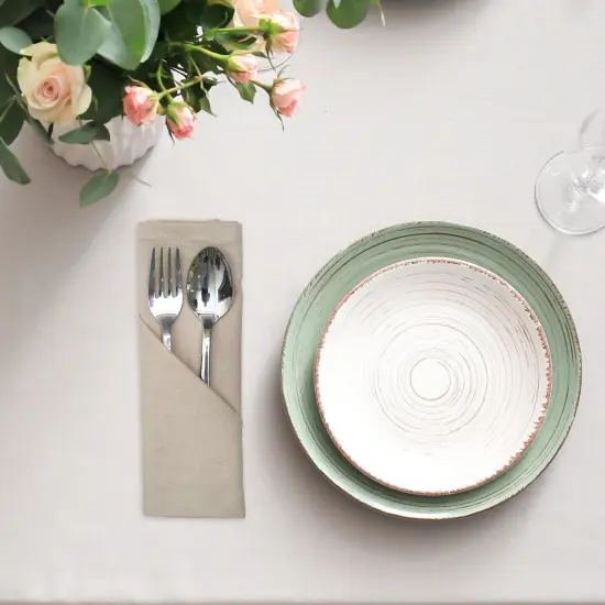 Cotton Napkins, 100% Ring Spun Premium Cotton, for Restaurants, Events and Dinner Napkins, Highly Absorbent Cloth Napkins, 6 Pack, 18 x 18 Inch | Beige {4}