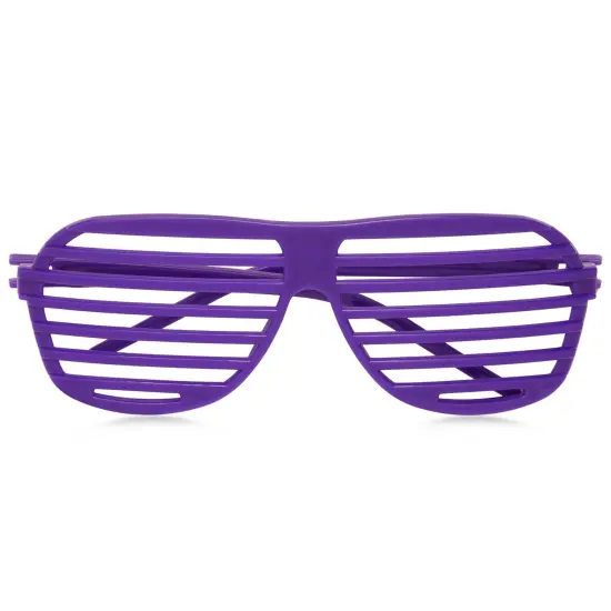 36 Pack Shutter Shades, 80s Retro Style Party Sunglasses for Props, Decorations, Costumes (4 Colors) Multicolor {7}