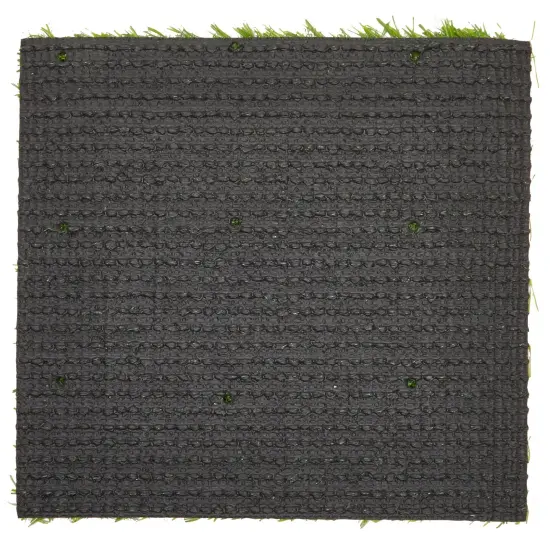 Juvale 4-Pack Non-Slip Artificial Grass Tiles for Indoor & Outdoor Use | 12x12 - 0.25 in Thick Mats | Easy to Clean & Durable, Soft Like Natural Lawn | Safe for Kids & Pets | Patio, Floor & Wall Decor Green {7}