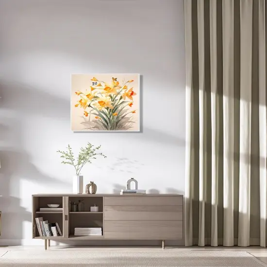 Paint by Numbers Kit for Adults Beginner, DIY Acrylic Painting Art on Canvas (16x20 Inch, No Frame, Flower and Butterflies) {5}