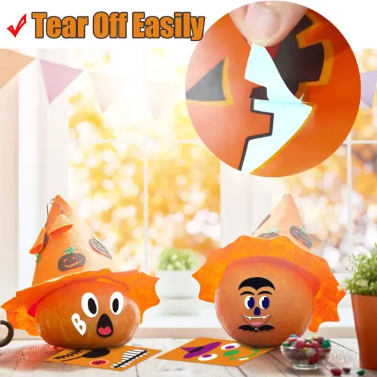 Face Stickers Halloween Pumpkin {3}