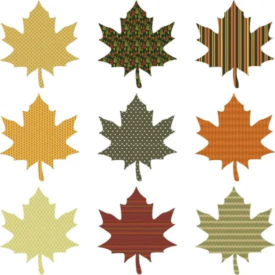 108 Pcs Fall Leaves Cutouts Thanksgiving {1}