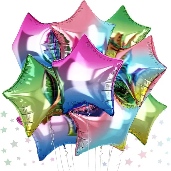 Gradient Color Star Foil Balloons {1}