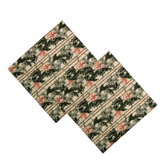 1 Yard Tropical Garden Upholstery Fabric 100% Cotton, 56-58 Inches Wide {4}