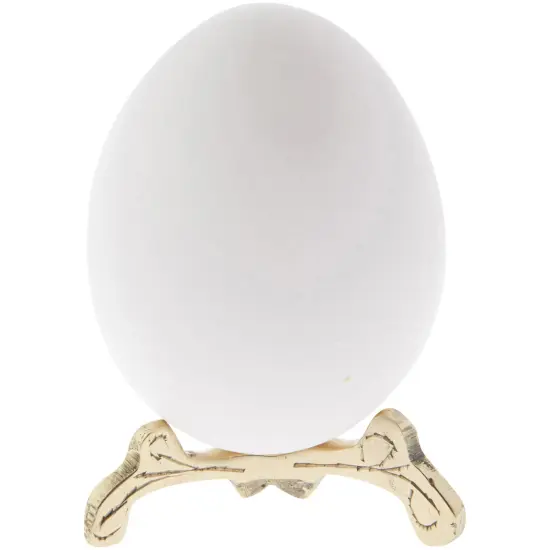 Bard's Brass-toned Egg Stand/Holder, Medium Scroll Leg, 0.875" Diameter (Fits Hen Sized Eggs) {3}