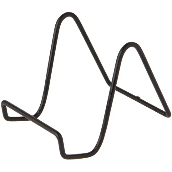 Bard's Vinyl Covered Black Wire Easel Stand, 4" H x 3.5" W x 5.5" D {1}