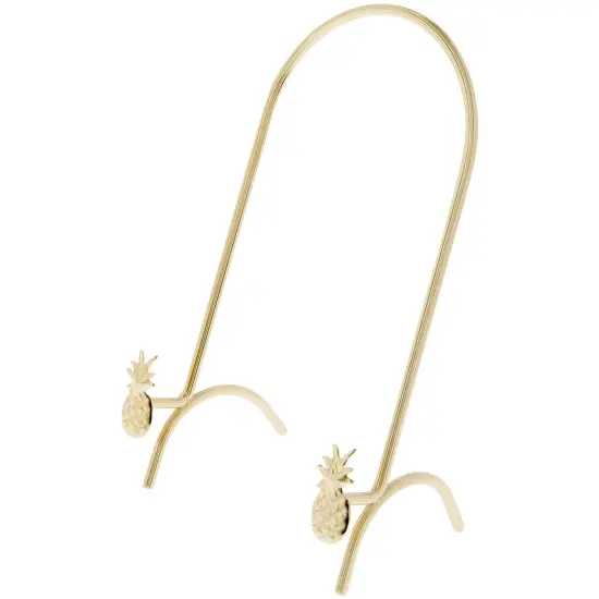 Bard's Brass Metal Easel Stand, Pineapple, 7.75" H x 5" W x 4" D {1}