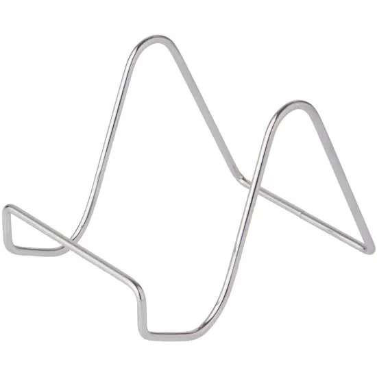 Bard's Plain Silver Wire Easel Stand, 3" H x 3" W x 4.5" D {1}