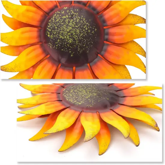 6-Inch Metal Sunflower Wall Decor &ndash; Summer-Inspired Hanging Art for Indoor & Outdoor Spaces, Perfect for Kitchen, Porch, Bathroom, or Bedroom {2}