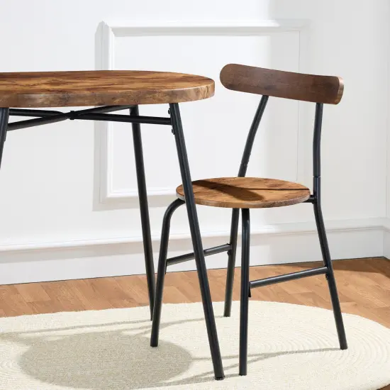 Best Choice Products 3-Piece Modern Oval Dining Table Set, Small Kitchen Dinette w/ 2 Chairs Medium Brown/Black {6}