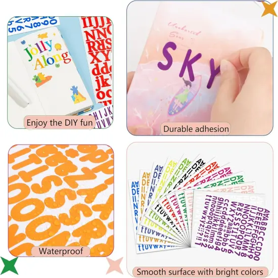 3024 Letter Stickers 24 Sheets Alphabet Number {3}