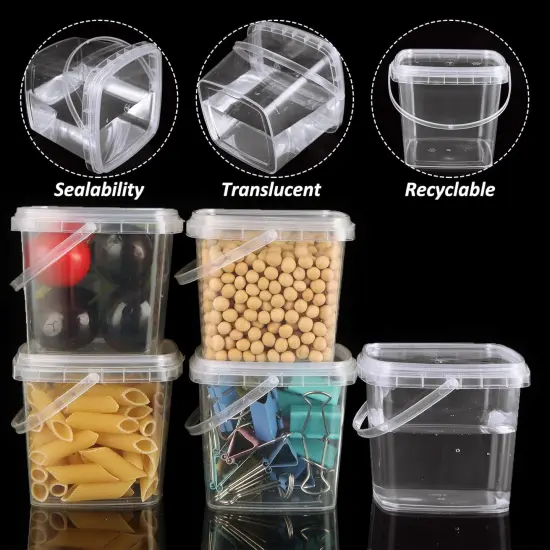 50PCS 10 oz Storage Bucket with Lids and Handles {3}