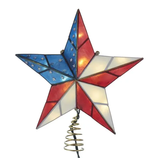 Capiz American Flag Inspired Star Treetop {1}