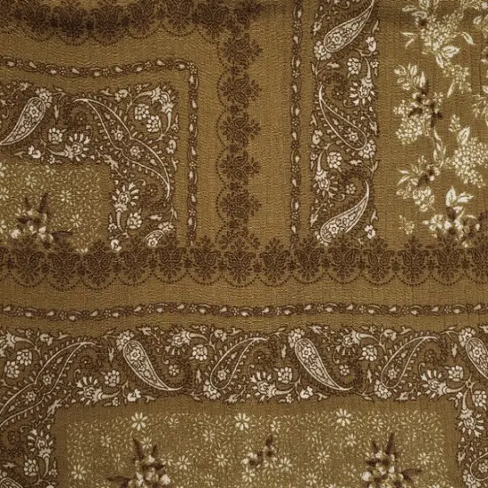 1 Yard Mustard Gold Rayon Crinkle Fabric Airy and Textured Material for Flowing Dresses Stylish Blouses and Chic Skirts 50/52 Inch Width {2}