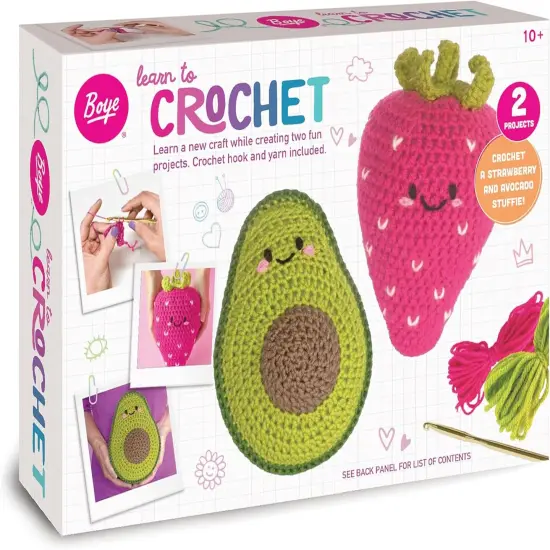 Avocado and Strawberry Stuffie Learn to Crochet Kit {1}