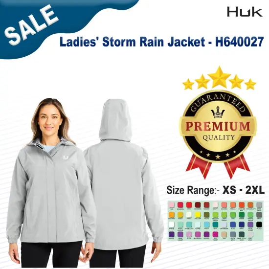 HUK&reg; Ladies' Storm Rain Jacket Harbor mist {2}