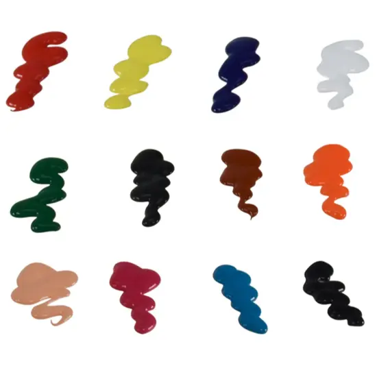 Sax Versatemp Washable Heavy-Bodied Tempera Paint, 1 Pint Bottles, Assorted Colors, Set of 12 {7}